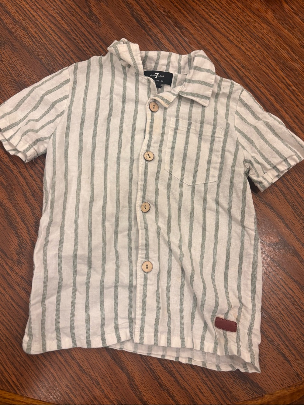 Boys striped button up shirt